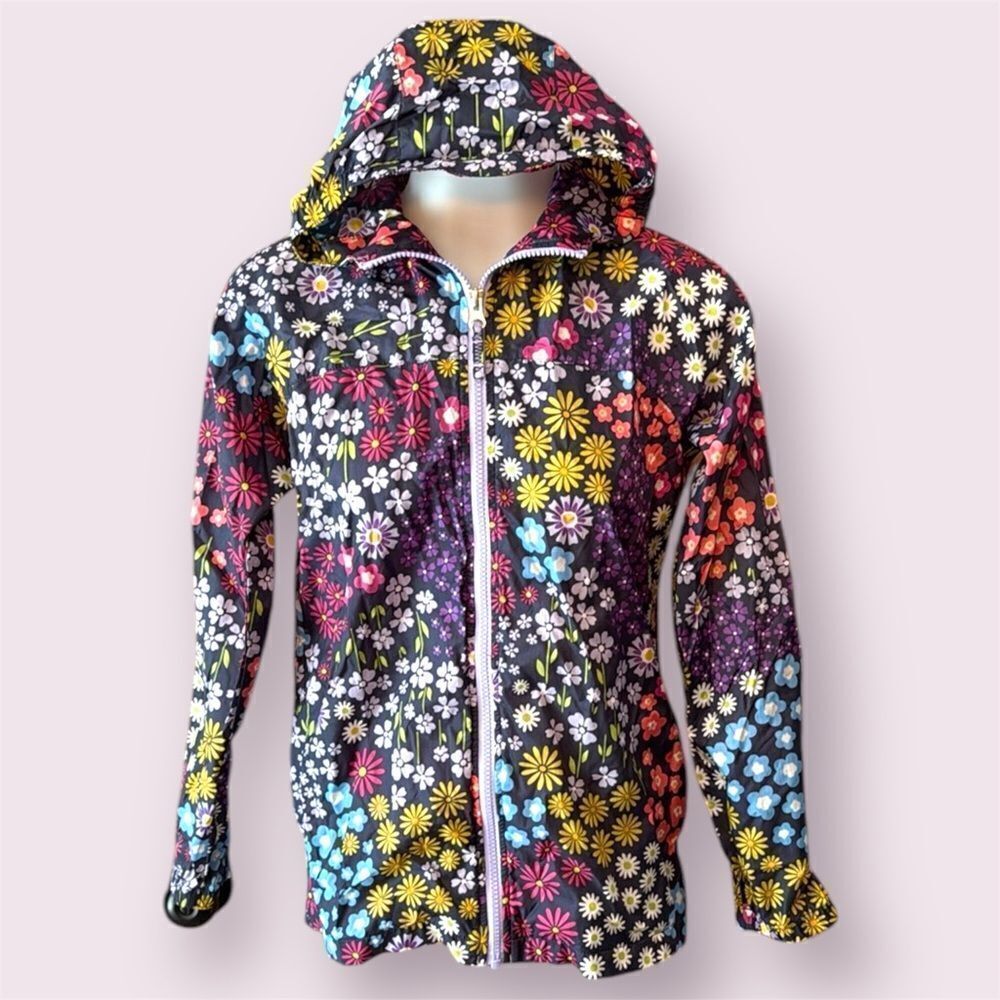 LANDS' END Floral Windbreaker Jacket